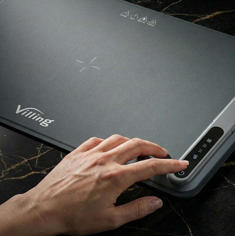 VILLING FOLDABLE FOOD WARMING TRAY - BLUE COLOUR, Full Surface heating, 3Temparture settings, UAE Quality Approved, One Year Warranty, Suitable for Home, Parties, Buffets,etc... - Image 4